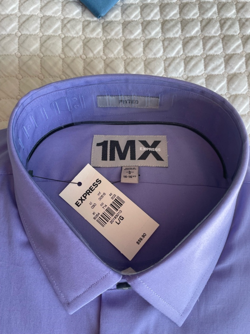 Express 1MX Men’s Lavender Dress Shirt - Express Lavender